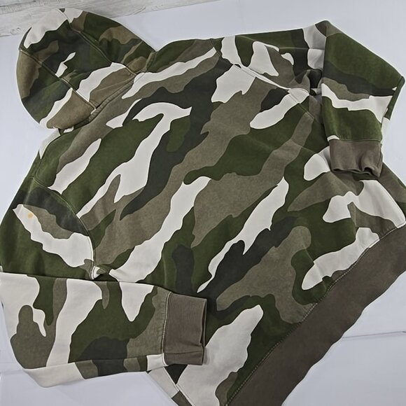 NIKE Camo Club Pullover Hoodie Green Camo MEN'S SIZE MEDIUM ‼️STAINS‼️AS-IS‼️... - Picture 2 of 16